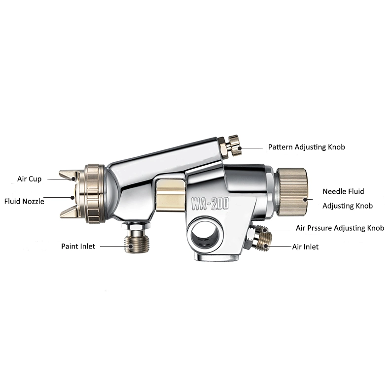 Wa-101 Spray Gun Pneumatic Automatic Paint Gun Wa101-P Pressure Feed Air-Spray Tool Air Paint Sprayer